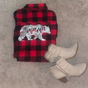 Mama bear flannel shirt